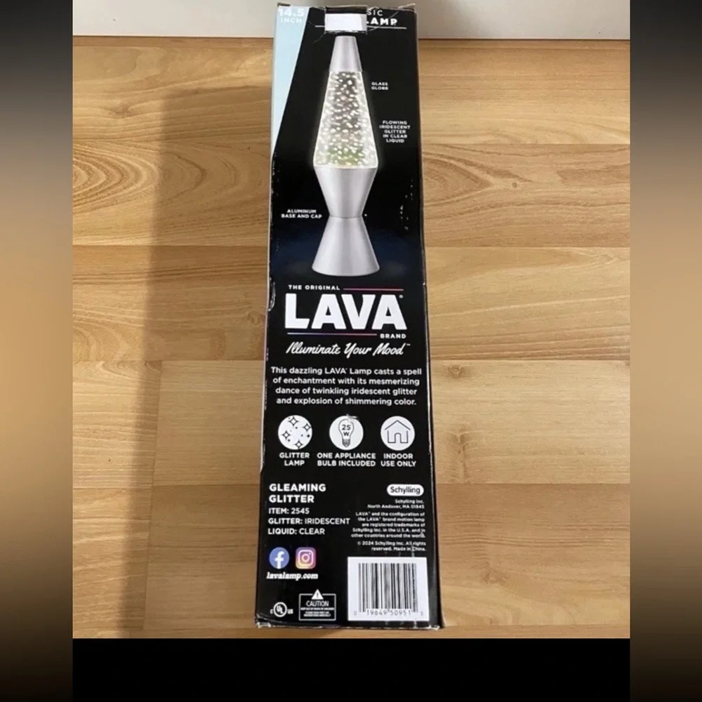 The Original Classic Lava Lamp 14.5" Glitter Glimmer New Open Box - Picture 4 of 8